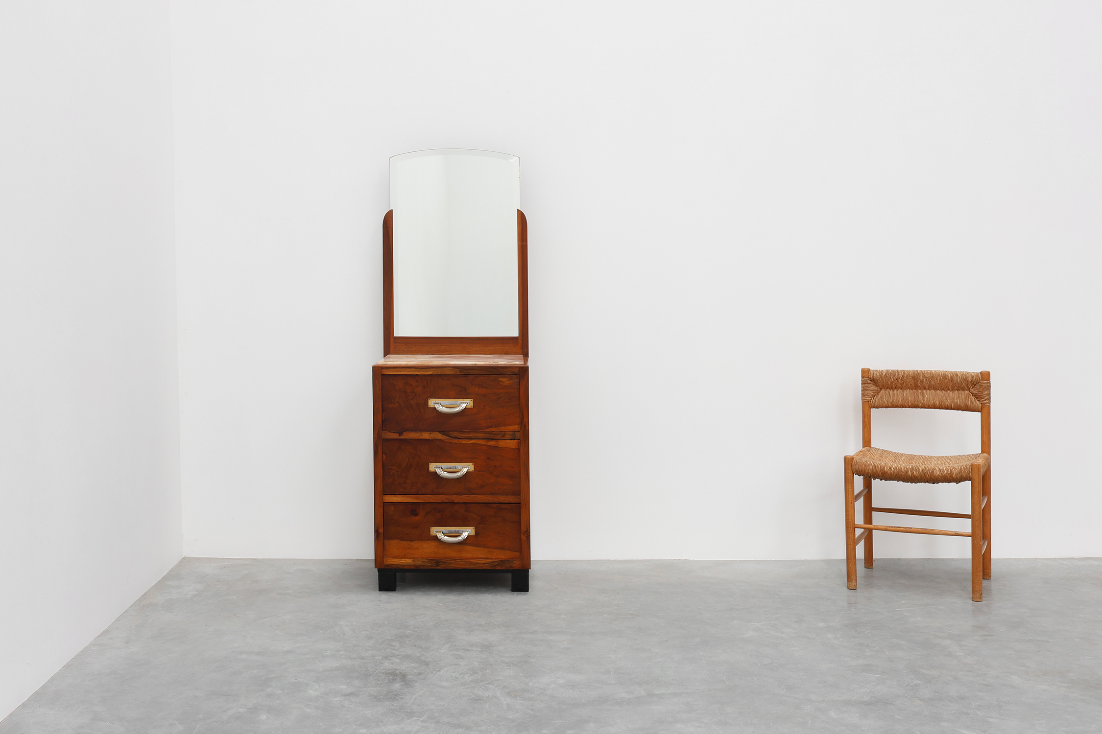 Art Deco Chest of drawers or dressing table with mirror, France 1930sthumbnail